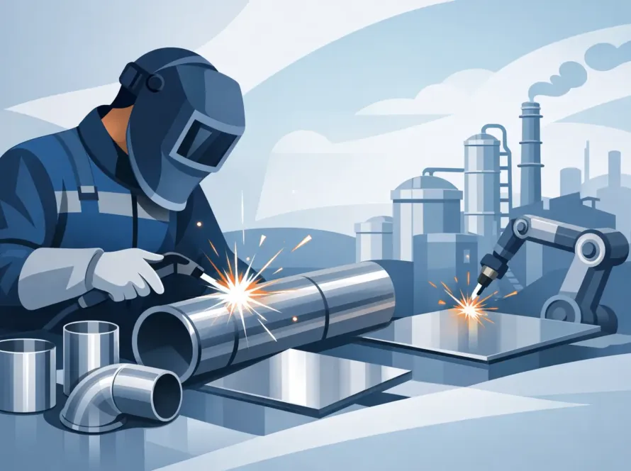 Soldadura en acero inoxidable para industria