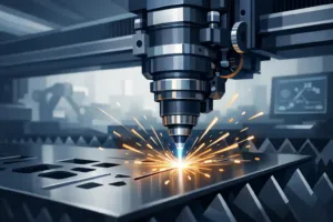 Corte láser CNC industrial con precisión