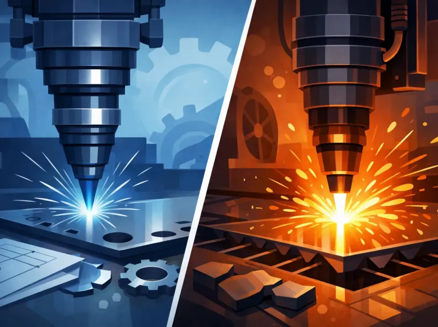 Corte láser vs plasma industrial para proyectos