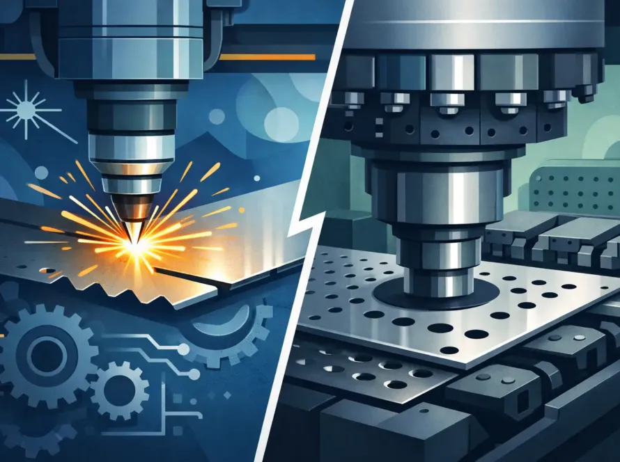Corte láser vs punzonado CNC para industria